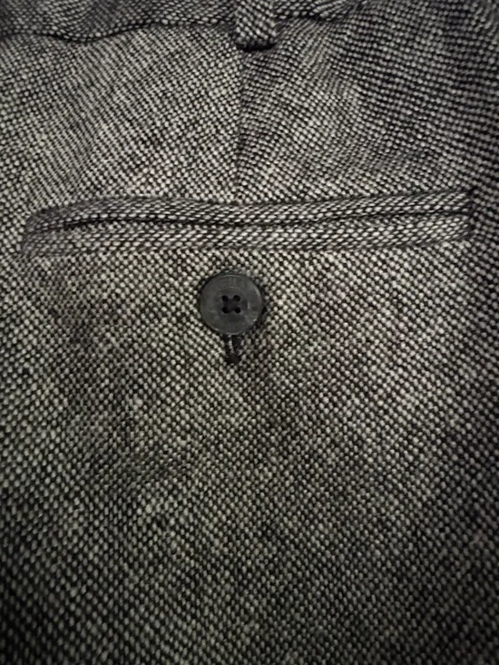 Michael Kors Gray Herringbone Tailored Straight-Leg Trousers - Picture 8 of 10